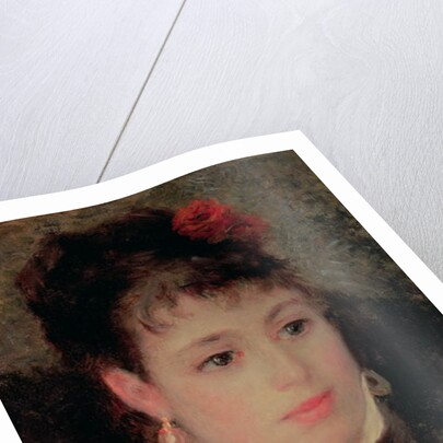 Woman with a rose in her hair by Pierre Auguste Renoir