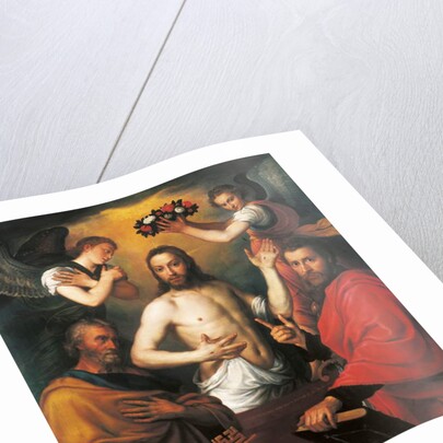 The Risen Christ with Saints Peter and Paul by Anthonis van Dashorst (c.1519-1576/77) (circle of) Mor