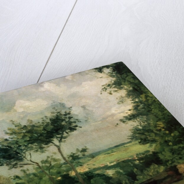 The Courtyard at Louveciennes by Camille Pissarro