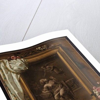 Trompe-l'œil with bronze bas-relief representing the Annunciation, 1825 by Prospero Mallerini