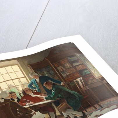 Drafting the Declaration of Independence in 1776, 1944 by Newell Convers Wyeth