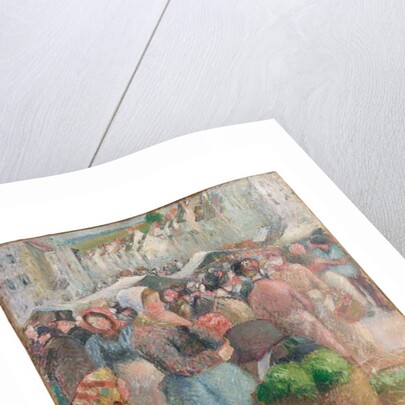Le Marché de Gisors, Grande-Rue, 1885 by Camille Pissarro
