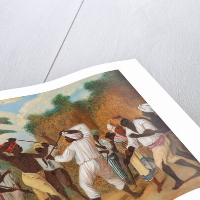 A Cudgelling Match between English and French black people in the Island of Dominica by Agostino Brunias