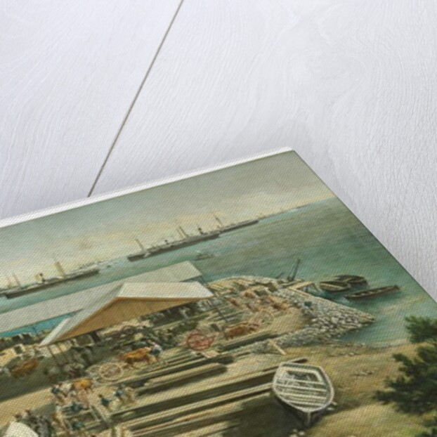 Disembarkation of the American at Ponce, Puerto Rico, 27th July 1898 by Manuel Cuyàs Agulló