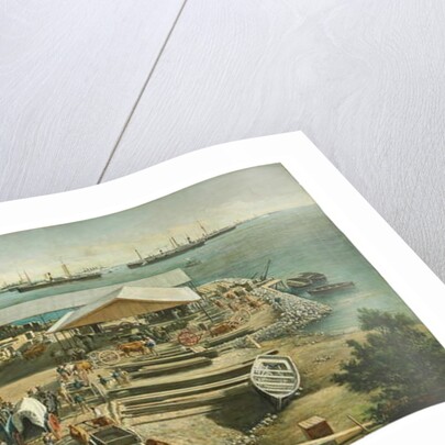 Disembarkation of the American at Ponce, Puerto Rico, 27th July 1898 by Manuel Cuyàs Agulló