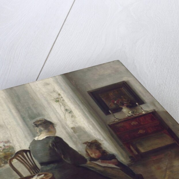 A Mother and Child in an Interior by Carl Holsoe