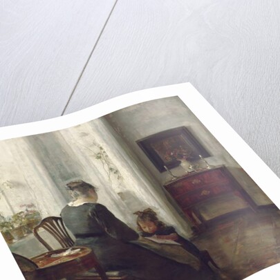 A Mother and Child in an Interior by Carl Holsoe