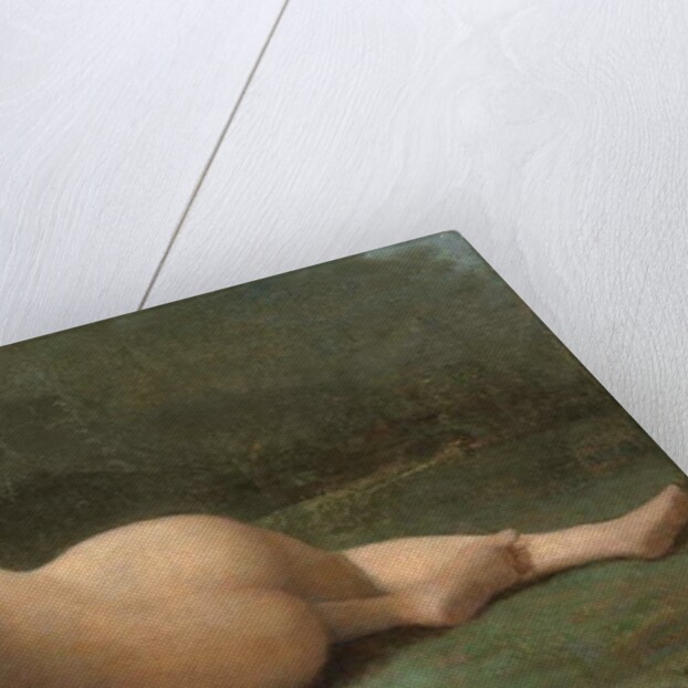 Young woman reclining on the grass, c.1850-60 by Jean Baptiste Camille Corot