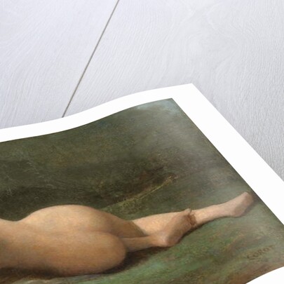 Young woman reclining on the grass, c.1850-60 by Jean Baptiste Camille Corot