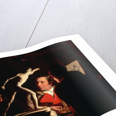 Three Persons Viewing the Gladiator by Candlelight, c.1764-65 by Joseph Wright of Derby