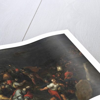 Christ being dragged through the brook Cedron after his arrest by Frans II the Younger