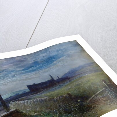 Traveler on a coastal path by John MacWhirter