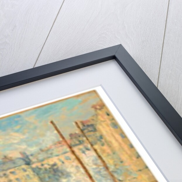 Exterior of Saint-Lazare station, sunlight effect, 1877 by Claude Monet