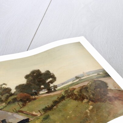 Bij den Dijk; farmhouse near the river IJssel, 1935 by Cornelis Vreedenburgh