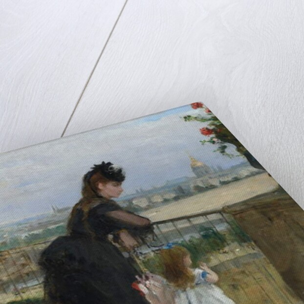 Woman and child on a balcony, 1872 by Berthe Morisot