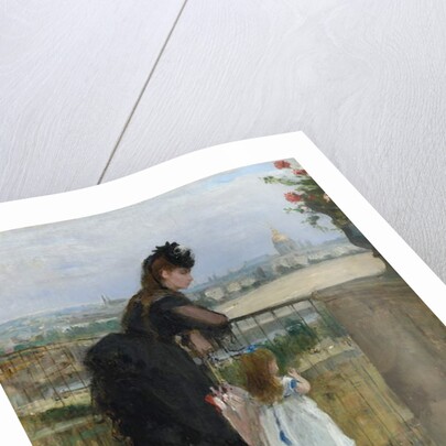 Woman and child on a balcony, 1872 by Berthe Morisot