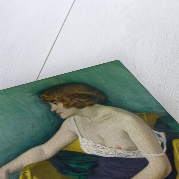 Young woman seated in profile, 1914 by Felix Edouard Vallotton