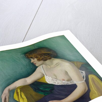 Young woman seated in profile, 1914 by Felix Edouard Vallotton