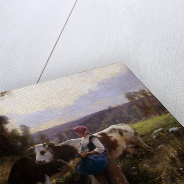 Cows at the Watering Hole by Julien Dupre