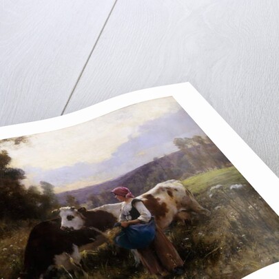 Cows at the Watering Hole by Julien Dupre