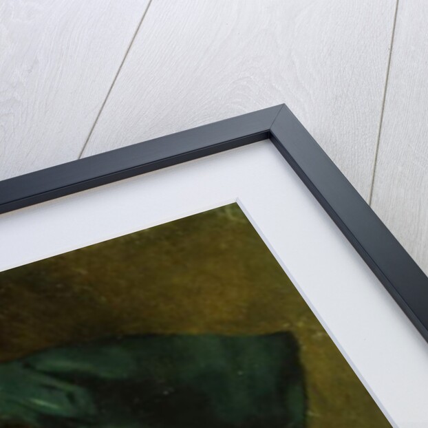 A portrait of a young girl with a bow in her hair by Jean-Jacques Henner