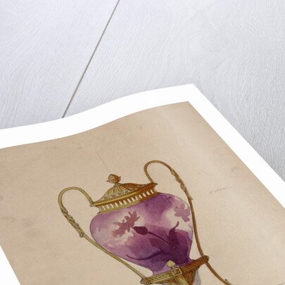 Design for a mounted Art Nouveau glass brule-parfum, House of Carl Faberge by School European