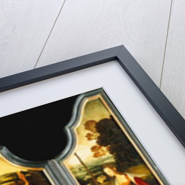 Triptych: Adoration of the Magi, with St. James presenting the donor and St. Catherine of Alexandria presenting the donor's wife and two daughters by Master of the Holy Blood