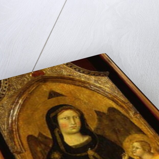 Madonna and Child with donor, panel from the high altar of SS. Domenico e Giacomo, Bevagna, 1416 by Benedetto di Bindo