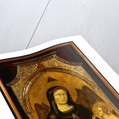 Madonna and Child with donor, panel from the high altar of SS. Domenico e Giacomo, Bevagna, 1416 by Benedetto di Bindo