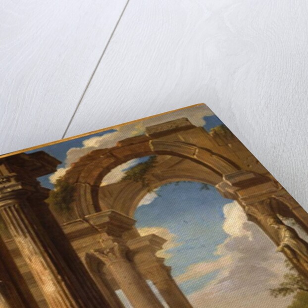 Capricci of Roman ruins with figures by Giovanni Paolo (circle of) Pannini or Panini