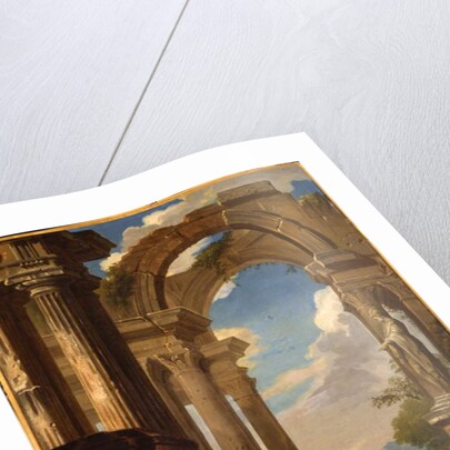 Capricci of Roman ruins with figures by Giovanni Paolo (circle of) Pannini or Panini