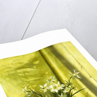 Narcissus in a Brass Vase by De Scott Evans