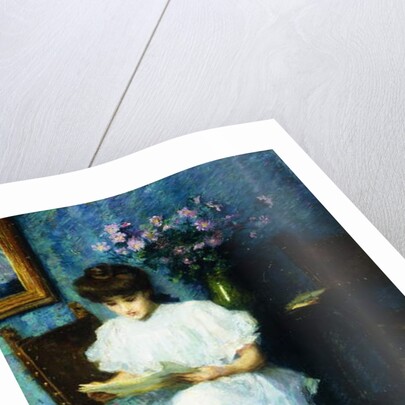 Reading in the Parlor, by School American