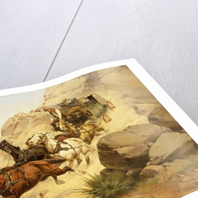 Attack on the Stagecoach by Herman Wendleborg Hansen