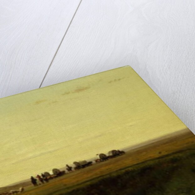 A Wagon Train on the Plains, Platte River by Thomas Worthington Whittredge