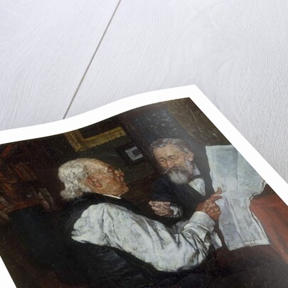 Discussing the News: The Argument, 1891 by Louis Charles Moeller