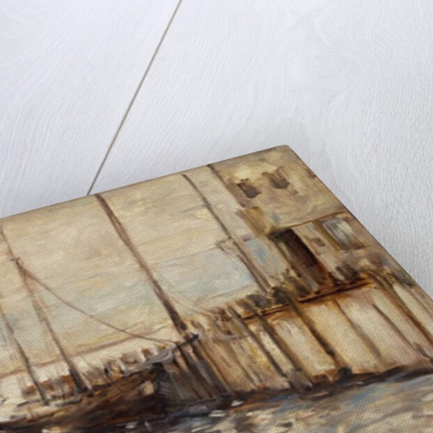 Fishing Boat in a Harbor by John Henry Twachtman