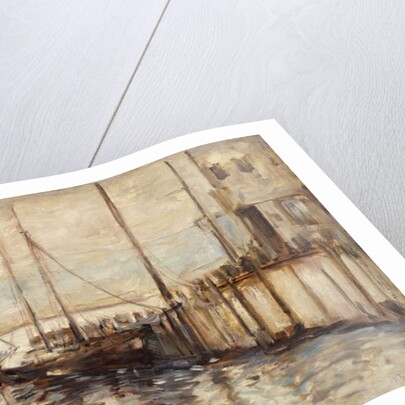 Fishing Boat in a Harbor by John Henry Twachtman