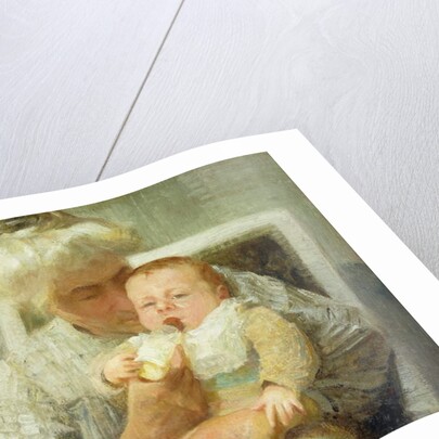 The Baby's Bottle by Robert William Vonnoh