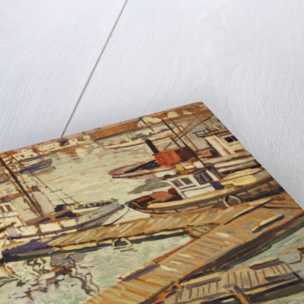 The Boat Basin at Santa Barbara by Walter Elmer Schofield