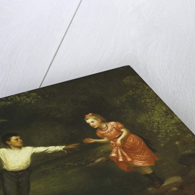 Stepping Stones over the Creek by John George Brown