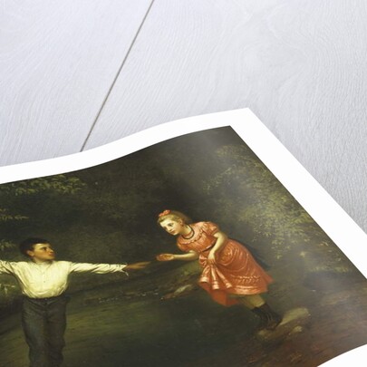 Stepping Stones over the Creek by John George Brown