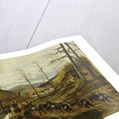 Artillery Moving Through a Valley, Rezonville by Paul Emile Leon Perboyre