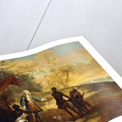 From the Four Parts of the World - Africa: A European Merchant Bartering with a Black Chief, 1724 by Jean-Baptiste Oudry