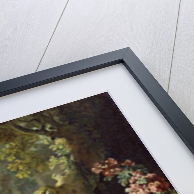 A Young Woman Seated with a Dog and a Watering Can in a Garden, by Jean-Honore Fragonard