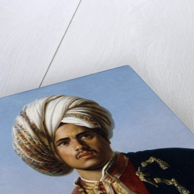 Portrait of an Ottoman Prince, Half Length, in Red and Gold by Francois Henri Alexandre La Fond