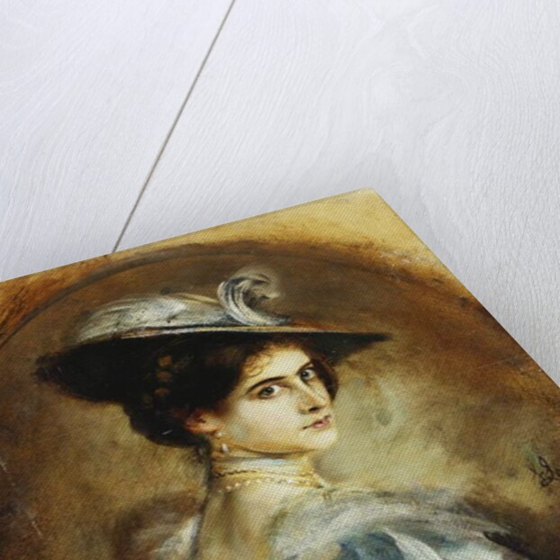 Portrait of a Lady, Head and Shoulders by Franz Seraph von Lenbach