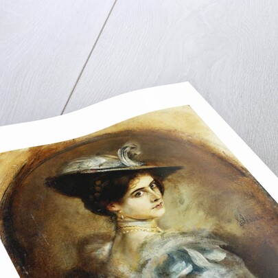 Portrait of a Lady, Head and Shoulders by Franz Seraph von Lenbach