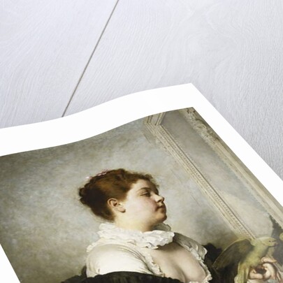 A Young Girl with Parakeets by Charles Joshua Chaplin