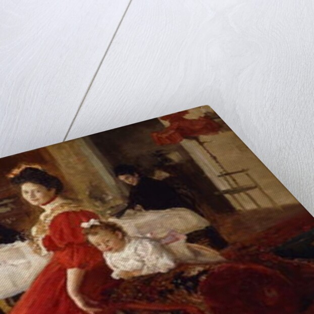 The Artist's Daughter, Tat'iana and Her Family in an Interior by Ilya Efimovich Repin